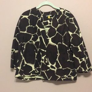 Anthropologie giraffe-print blazer w/ pockets